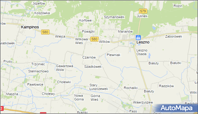 mapa Towarzystwo Czarnów, Towarzystwo Czarnów na mapie Targeo