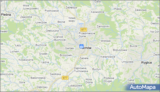 mapa Tuchów, Tuchów na mapie Targeo