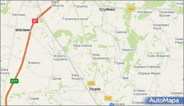 mapa Wola Szydłowska, Wola Szydłowska na mapie Targeo