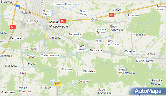mapa Zakole-Wiktorowo, Zakole-Wiktorowo na mapie Targeo