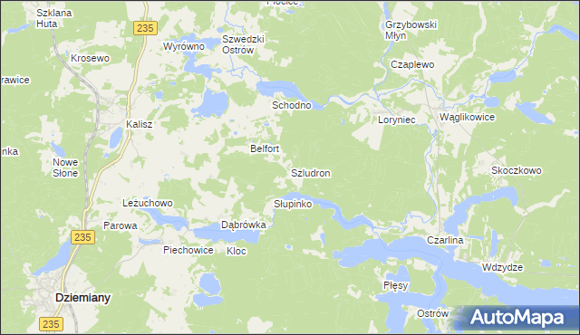 mapa Szludron, Szludron na mapie Targeo