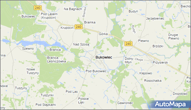 mapa Bukowiec powiat świecki, Bukowiec powiat świecki na mapie Targeo