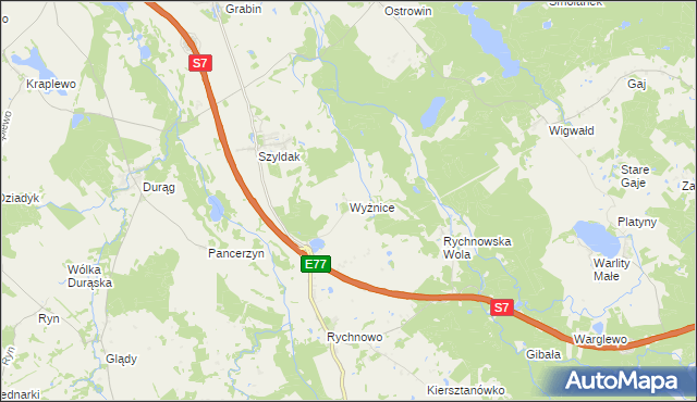 mapa Wyżnice, Wyżnice na mapie Targeo