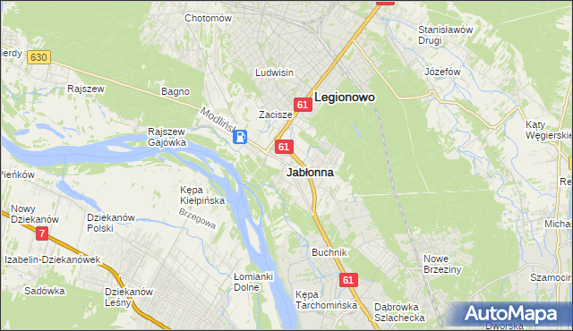 mapa Jabłonna powiat legionowski, Jabłonna powiat legionowski na mapie Targeo