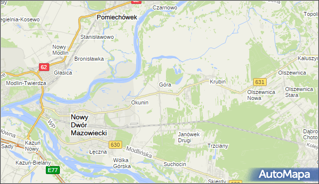 mapa Janówek Pierwszy, Janówek Pierwszy na mapie Targeo