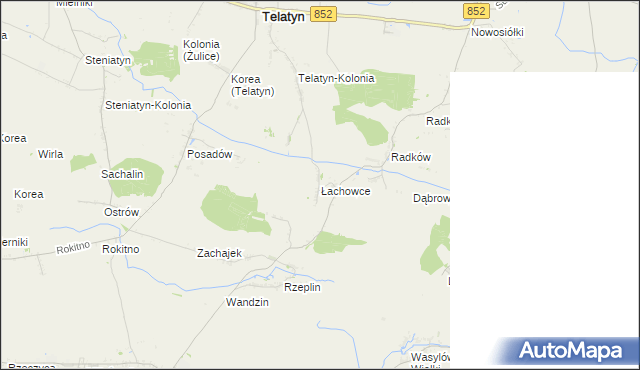 mapa Łachowce, Łachowce na mapie Targeo
