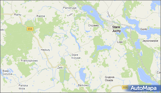 mapa Nowe Krzywe, Nowe Krzywe na mapie Targeo