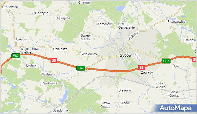 mapa Nowy Dwór gmina Syców, Nowy Dwór gmina Syców na mapie Targeo