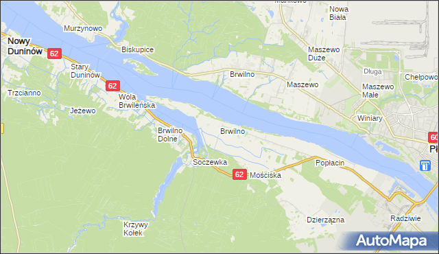 mapa Brwilno gmina Nowy Duninów, Brwilno gmina Nowy Duninów na mapie Targeo