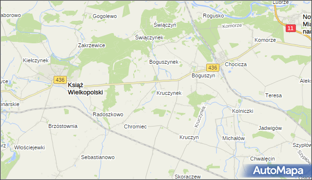 mapa Kruczynek, Kruczynek na mapie Targeo