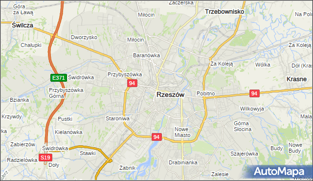 mapa Rzeszów, Rzeszów na mapie Targeo