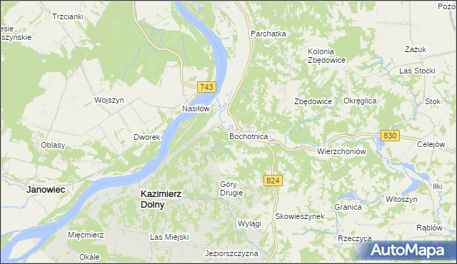 mapa Bochotnica, Bochotnica na mapie Targeo