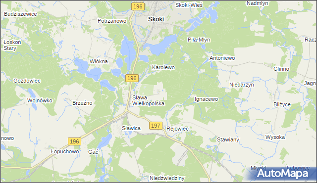 mapa Szczodrochowo gmina Skoki, Szczodrochowo gmina Skoki na mapie Targeo