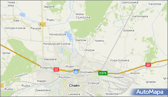 mapa Okszów, Okszów na mapie Targeo