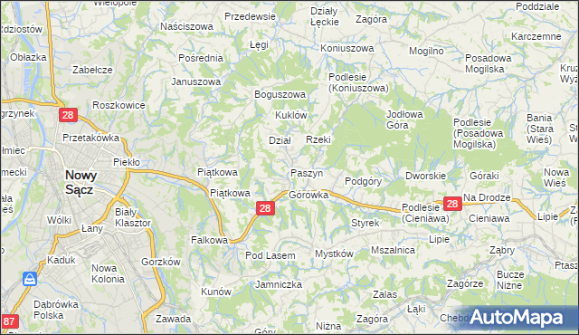 mapa Paszyn, Paszyn na mapie Targeo