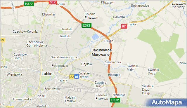 mapa Wólka powiat lubelski, Wólka powiat lubelski na mapie Targeo