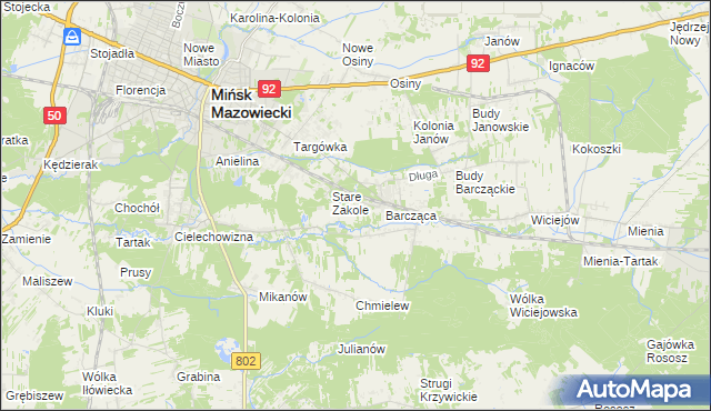 mapa Zakole-Wiktorowo, Zakole-Wiktorowo na mapie Targeo