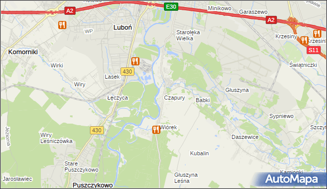 mapa Czapury, Czapury na mapie Targeo