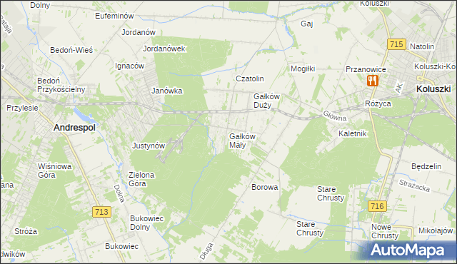 mapa Gałków Mały, Gałków Mały na mapie Targeo