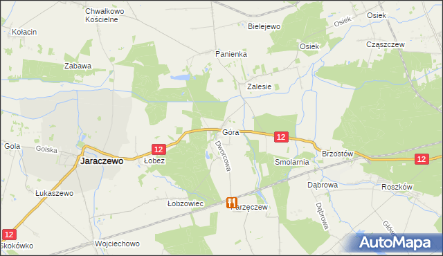 mapa Góra gmina Jaraczewo, Góra gmina Jaraczewo na mapie Targeo