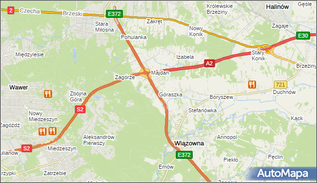 mapa Góraszka, Góraszka na mapie Targeo