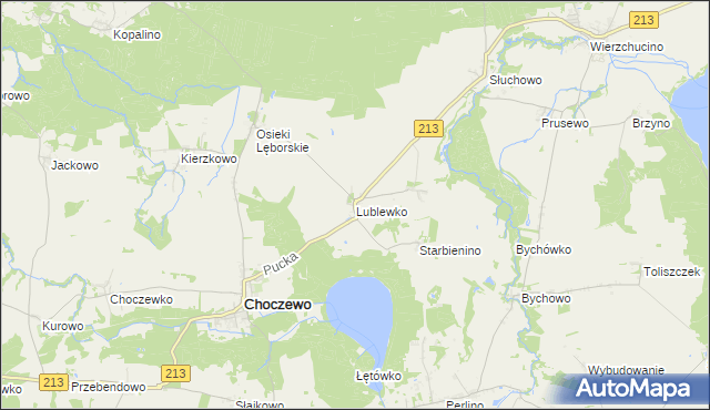 mapa Lublewko, Lublewko na mapie Targeo