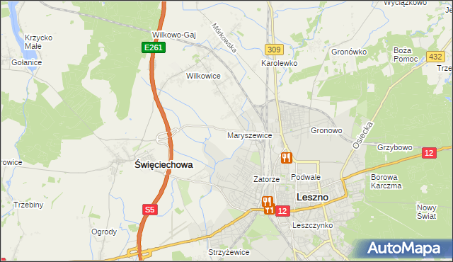 mapa Maryszewice, Maryszewice na mapie Targeo