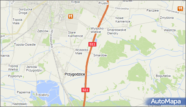 mapa Smardów, Smardów na mapie Targeo