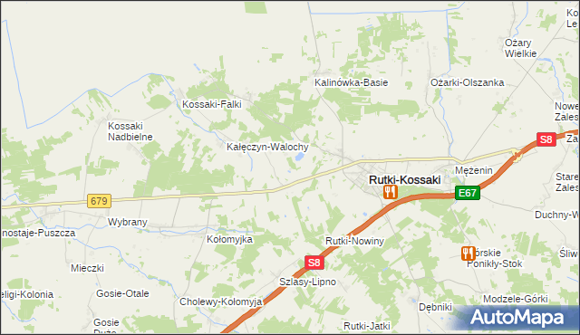 mapa Walochy-Mońki, Walochy-Mońki na mapie Targeo