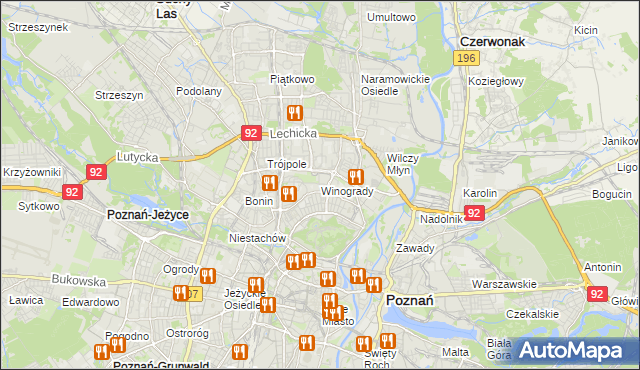 mapa Winogrady, Winogrady na mapie Targeo