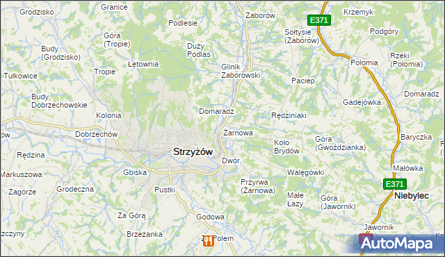 mapa Żarnowa, Żarnowa na mapie Targeo