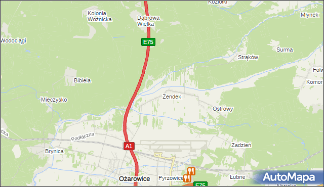 mapa Zendek, Zendek na mapie Targeo