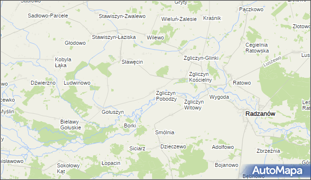 mapa Zgliczyn Pobodzy, Zgliczyn Pobodzy na mapie Targeo