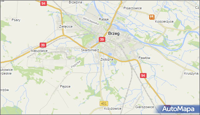 mapa Żłobizna, Żłobizna na mapie Targeo