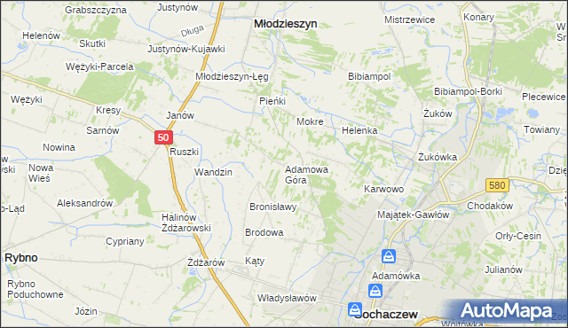 mapa Adamowa Góra, Adamowa Góra na mapie Targeo