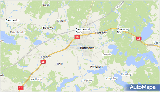 mapa Barczewo, Barczewo na mapie Targeo