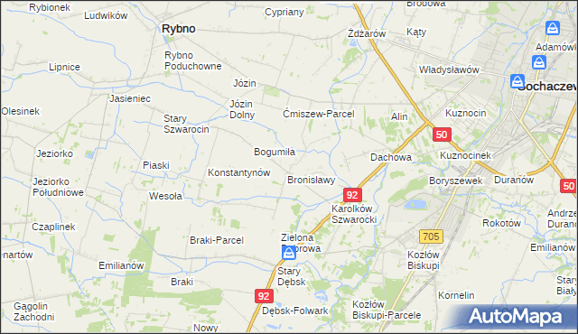 mapa Erminów, Erminów na mapie Targeo