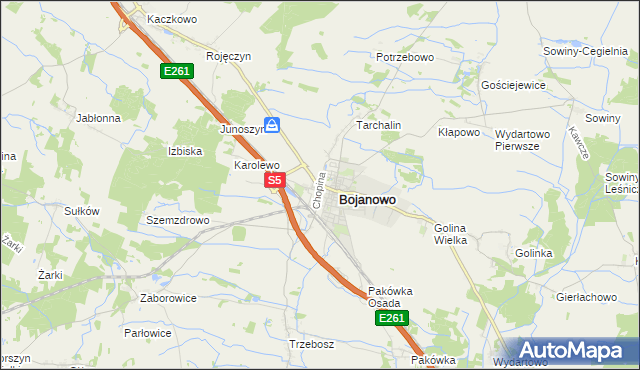 mapa Gołaszyn gmina Bojanowo, Gołaszyn gmina Bojanowo na mapie Targeo