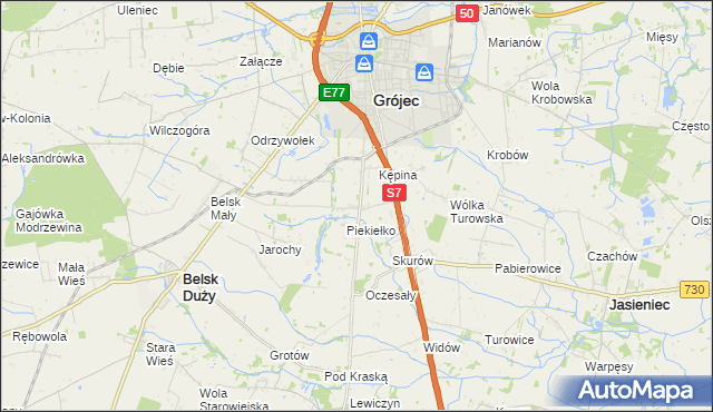mapa Grudzkowola, Grudzkowola na mapie Targeo