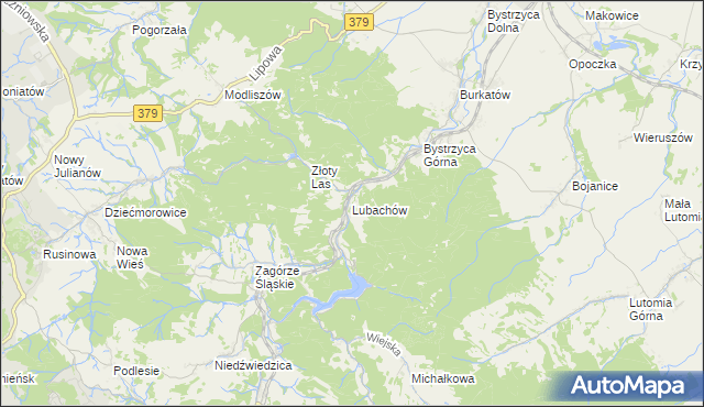 mapa Lubachów, Lubachów na mapie Targeo