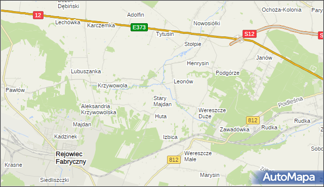 mapa Niemirów gmina Rejowiec, Niemirów gmina Rejowiec na mapie Targeo