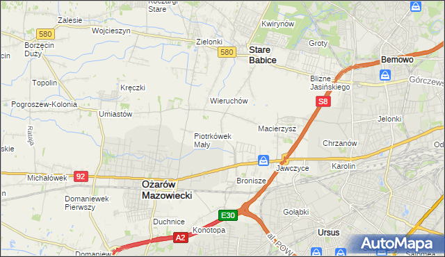 mapa Piotrkówek Duży, Piotrkówek Duży na mapie Targeo