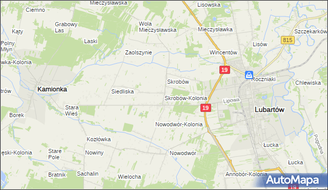 mapa Skrobów-Kolonia, Skrobów-Kolonia na mapie Targeo
