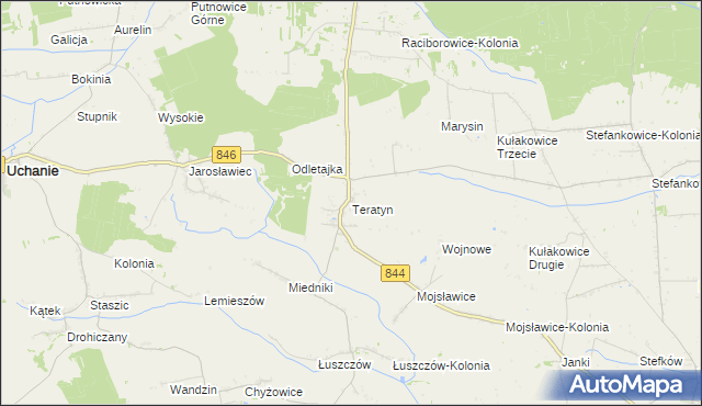 mapa Teratyn, Teratyn na mapie Targeo