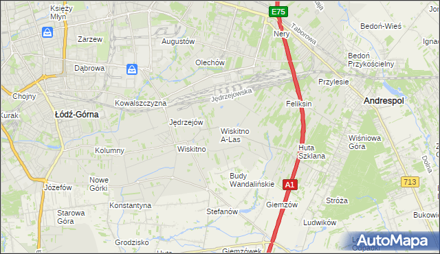 mapa Wiskitno A-Las, Wiskitno A-Las na mapie Targeo