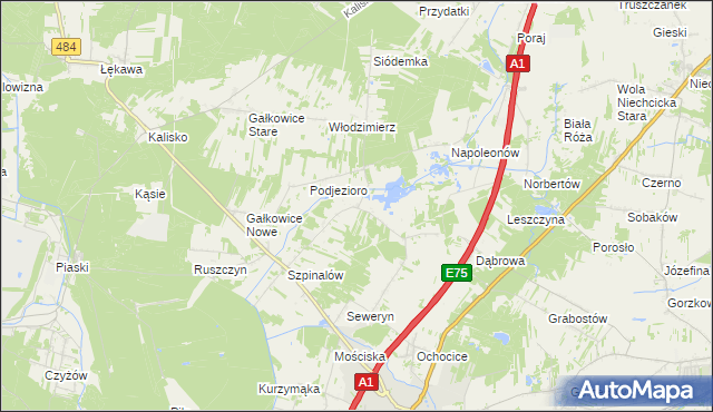 mapa Danielów, Danielów na mapie Targeo