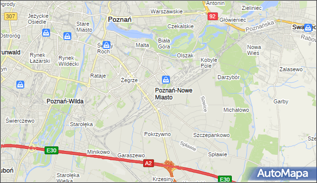mapa Franowo, Franowo na mapie Targeo