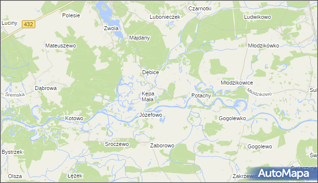 mapa Kępa Wielka, Kępa Wielka na mapie Targeo