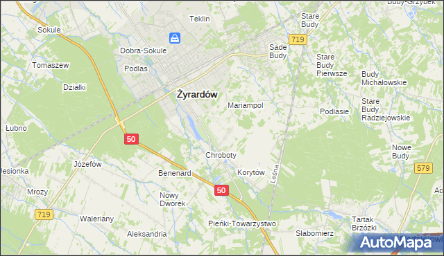 mapa Korytów A, Korytów A na mapie Targeo