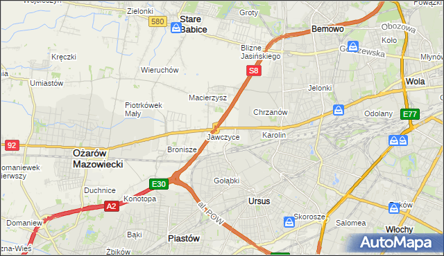 mapa Mory gmina Ożarów Mazowiecki, Mory gmina Ożarów Mazowiecki na mapie Targeo